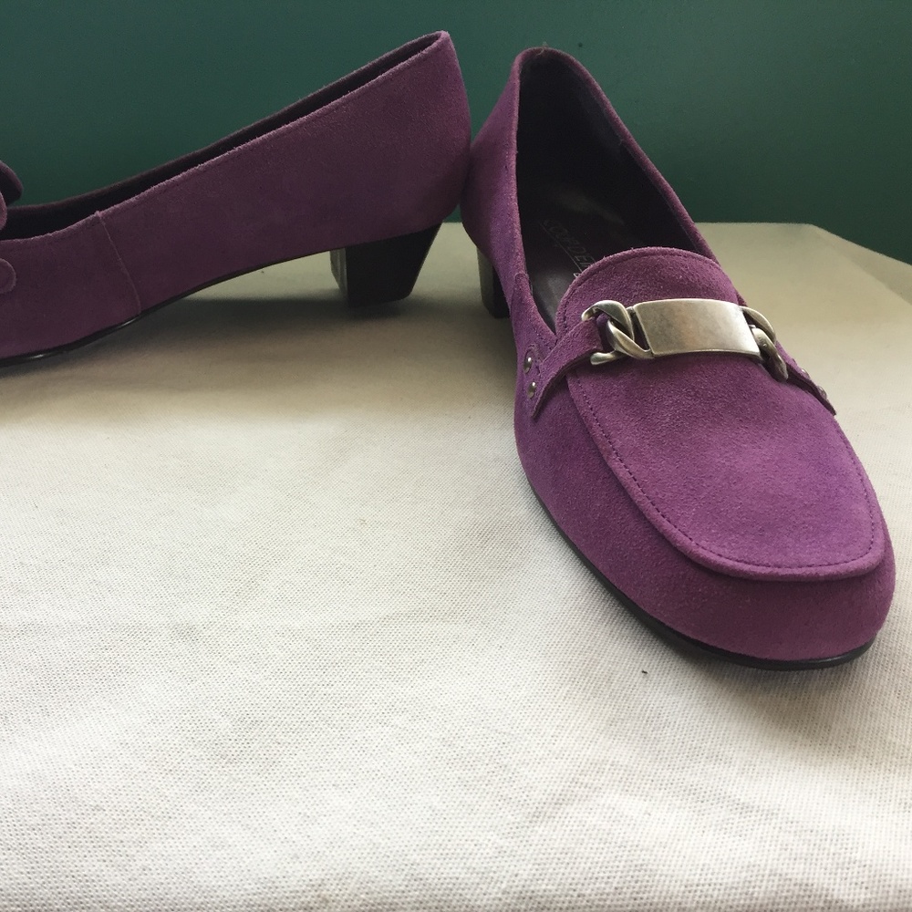 NEW Purple Faux Suede Shoes Ladies